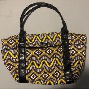 Gigi Hill Weekender Sunburst Large Tote Bag EUC FobTraveler